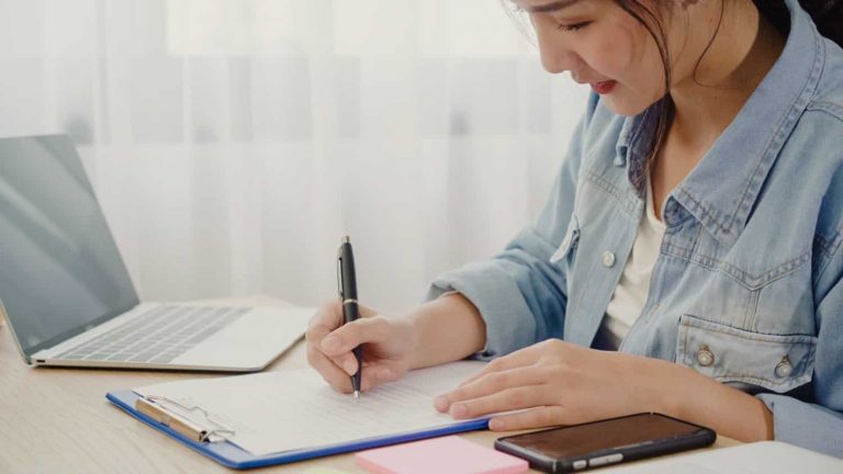 young student applying student loan
