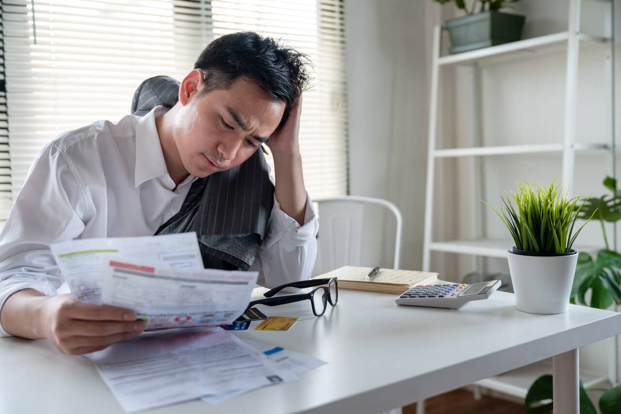 Man Stress With Bills What Can Debt Collector Do