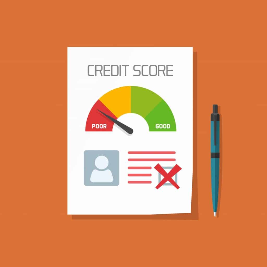 Bad credit score document