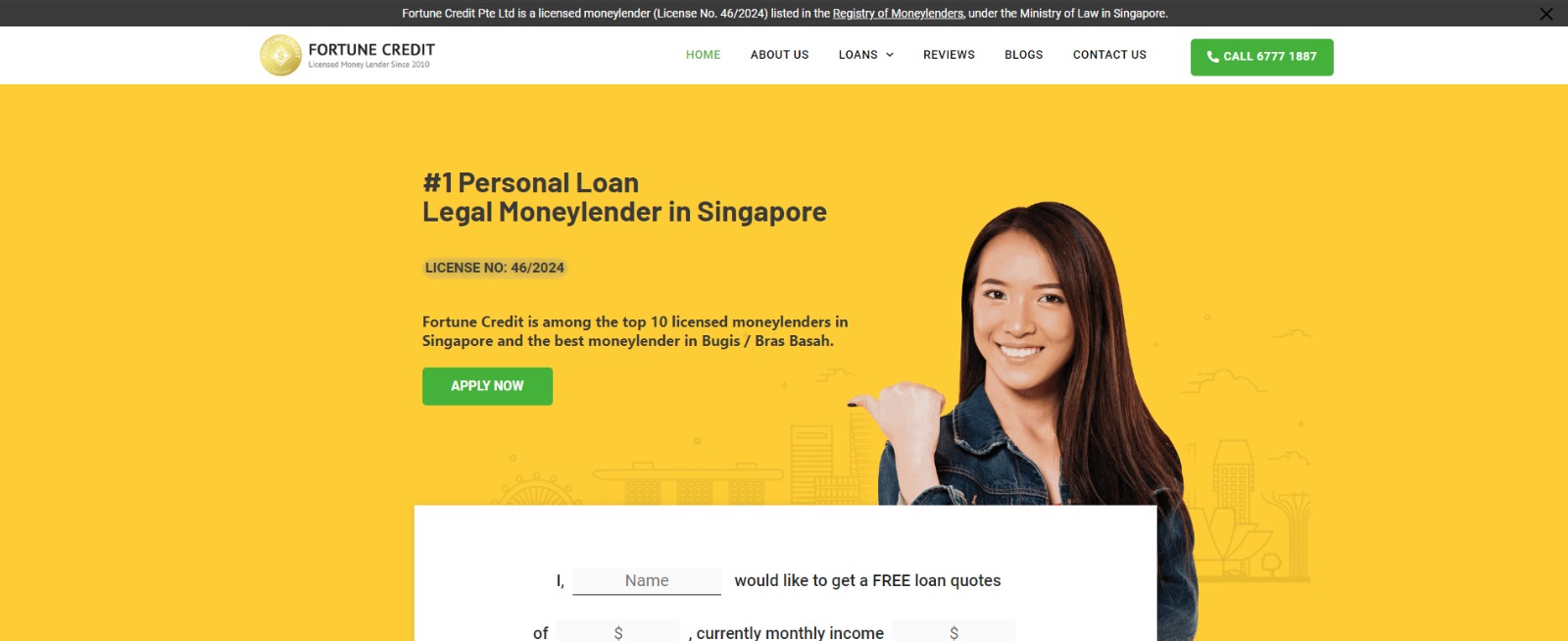 Fortune Credit Homepage